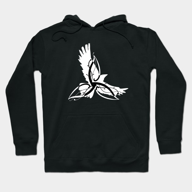 Triquetra and Bird Hoodie by MysticMoonVibes